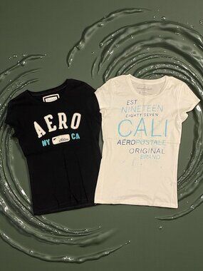 Set of 2 Women's Size XL Aeropostale Graphic Tees
